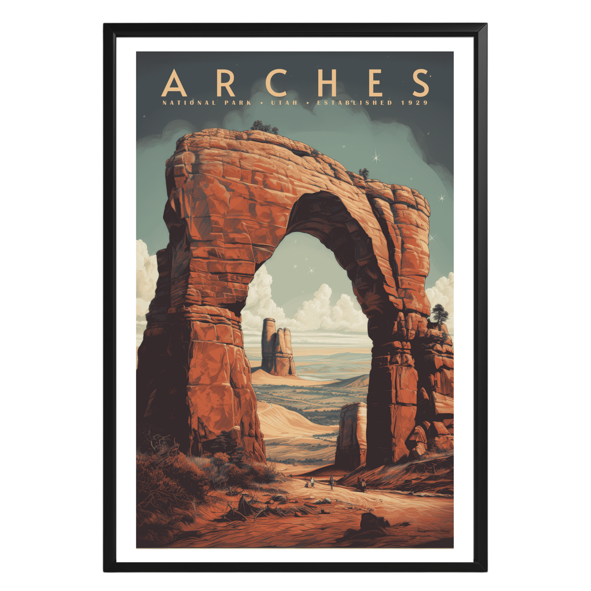 Arches National Park Vintage Poster - GroovyGrove