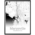 Marysville Washington City Map Poster - GroovyGrove