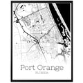 Port Orange Florida City Map Poster - GroovyGrove