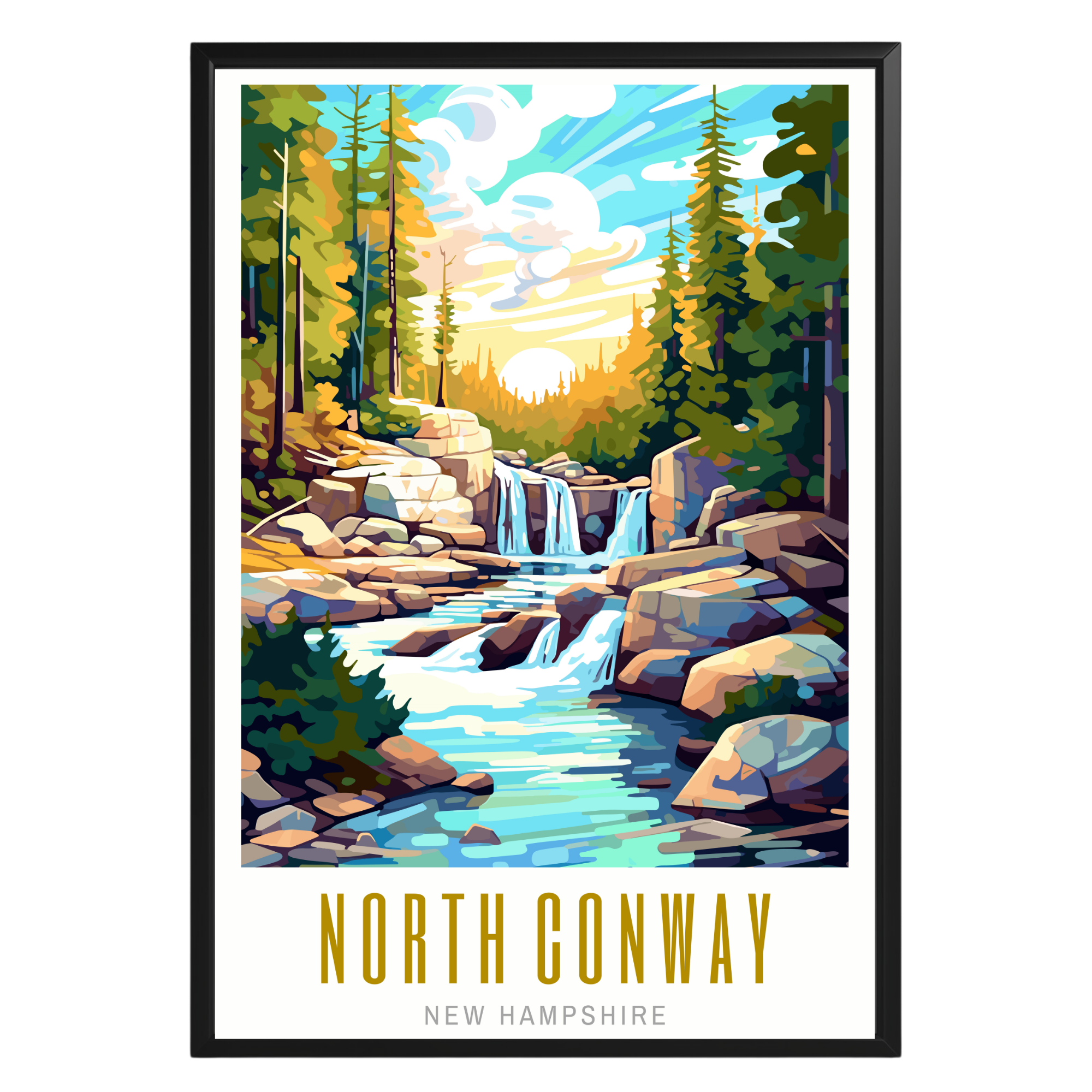 North Conway New Hampshire Poster - GroovyGrove