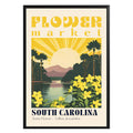 South Carolina Flower Market Vintage Poster - GroovyGrove