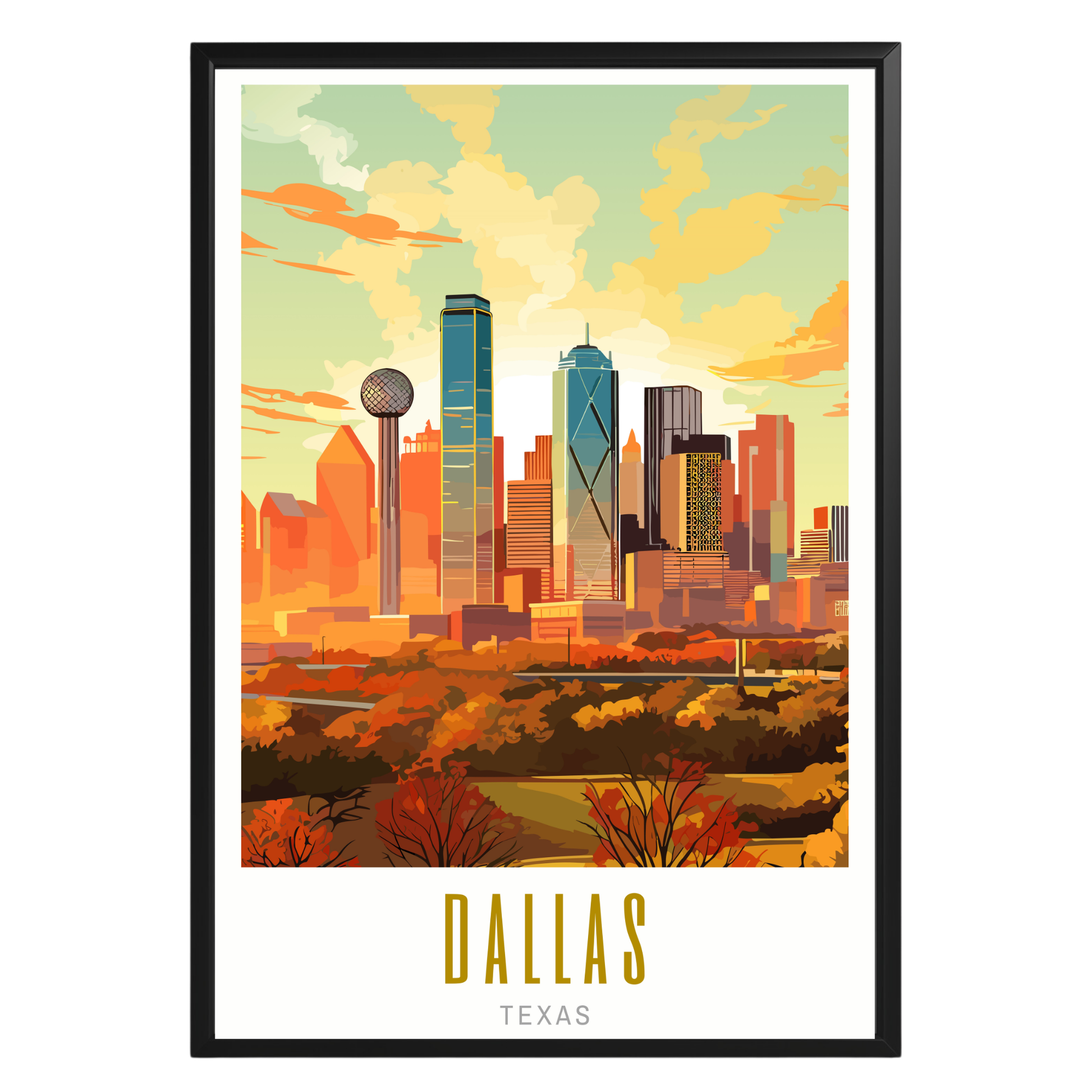 Dallas Texas Poster - GroovyGrove