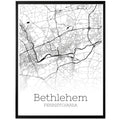 Bethlehem Pennsylvania City Map Poster - GroovyGrove