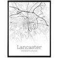 Lancaster Pennsylvania City Map Poster - GroovyGrove