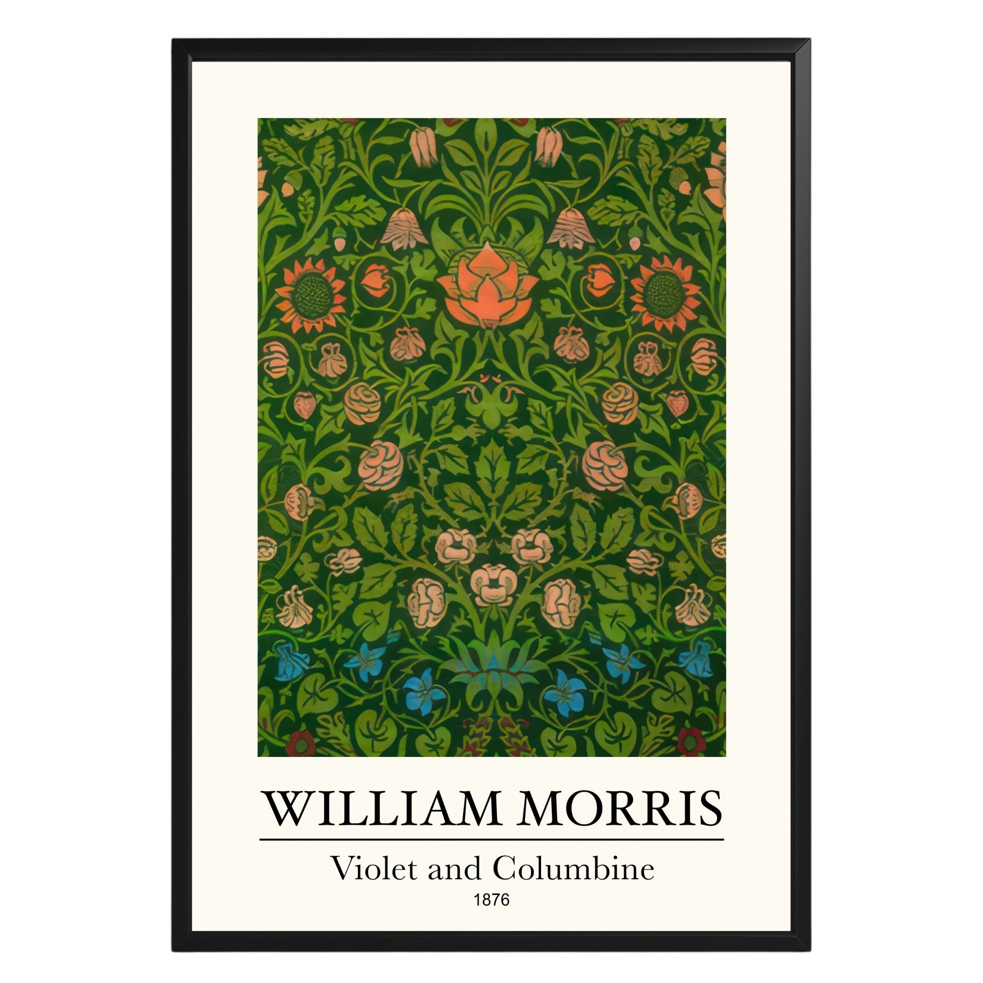 Violet and Columbine 1876 William Morris Poster - GroovyGrove