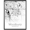 Woodbury Minnesota City Map Poster - GroovyGrove