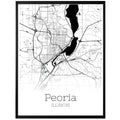 Peoria Illinois City Map Poster - GroovyGrove