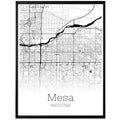 Mesa Arizona City Map Poster - GroovyGrove