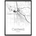 Caldwell Idaho City Map Poster - GroovyGrove