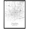 Joplin Missouri City Map Poster - GroovyGrove