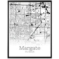 Margate Florida City Map Poster - GroovyGrove