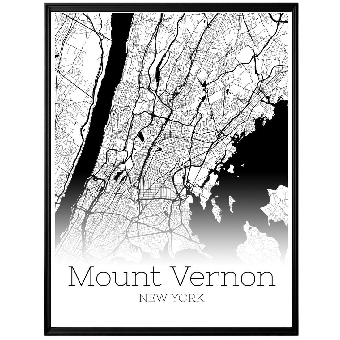 Mount Vernon New Yorks City Map Poster - GroovyGrove