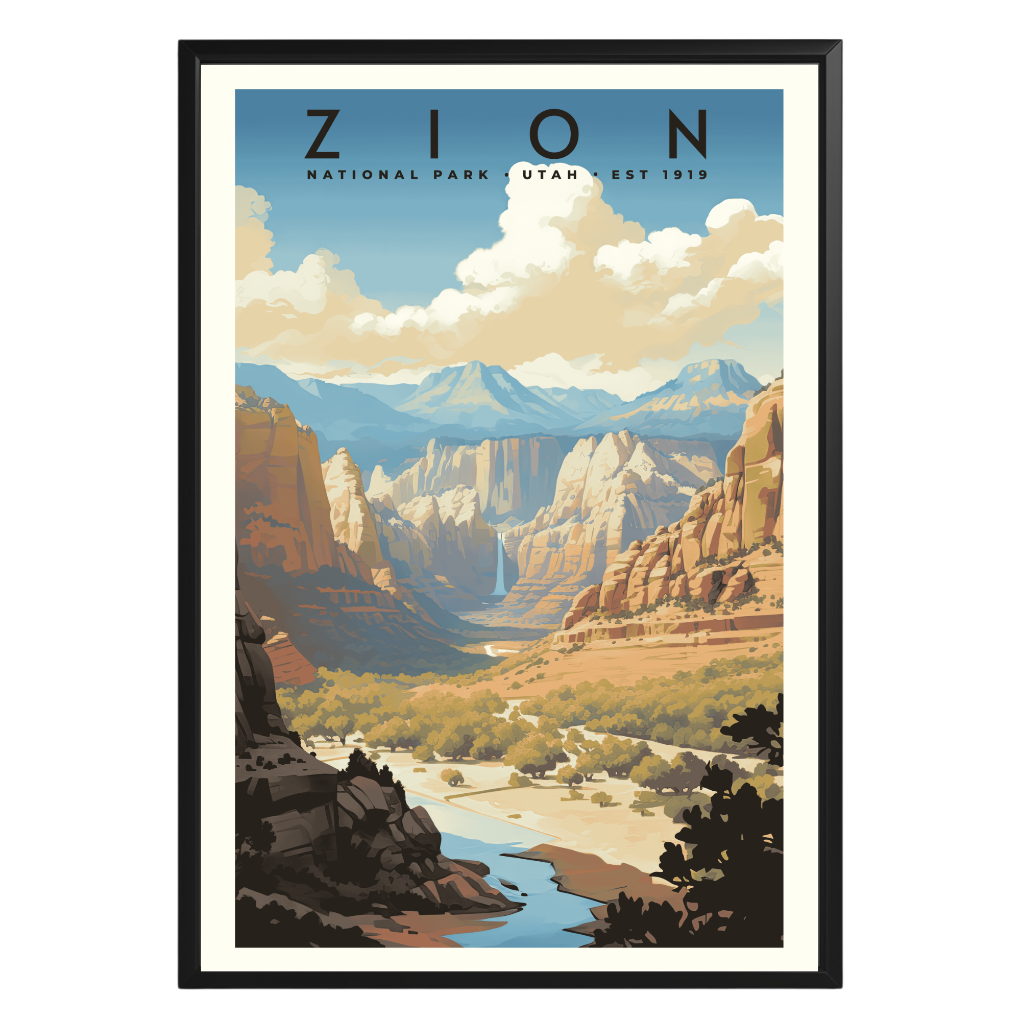 Zion National Park Vintage Poster - GroovyGrove