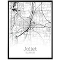 Joliet Illinois City Map Poster - GroovyGrove