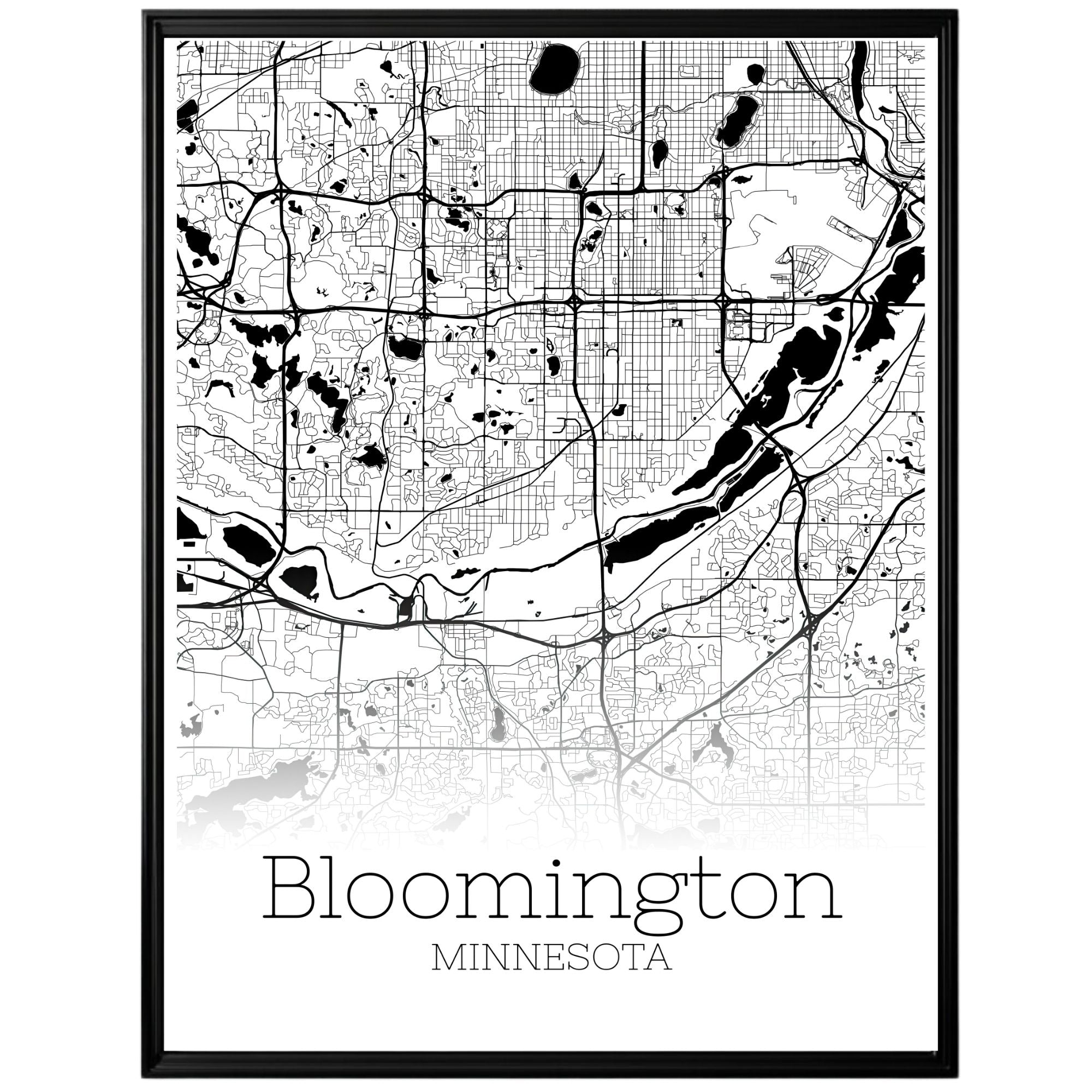 Bloomington Minnesota City Map Poster - GroovyGrove