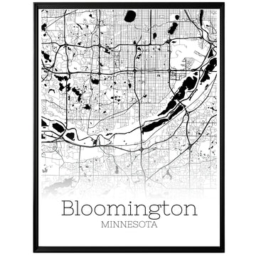 Bloomington Minnesota City Map Poster - GroovyGrove