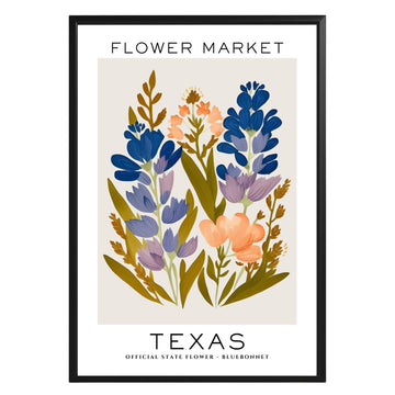 Texas Flower Market Poster - GroovyGrove