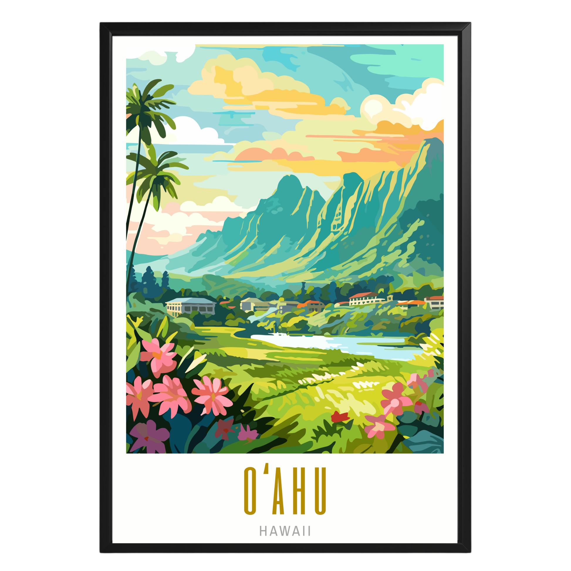 Oahu Hawaii Poster - GroovyGrove