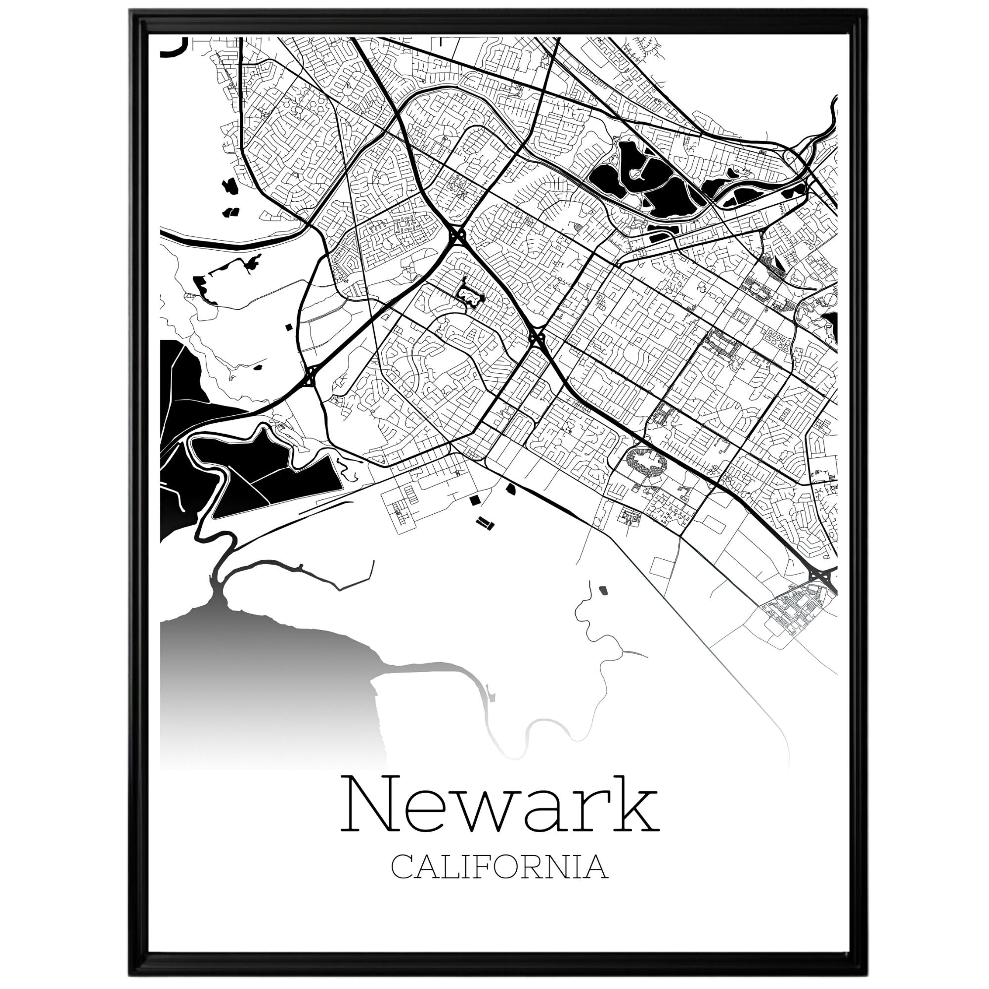 Newark California City Map Poster - GroovyGrove