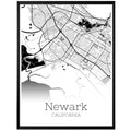 Newark California City Map Poster - GroovyGrove