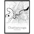 Chattanooga Tennessee City Map Poster - GroovyGrove