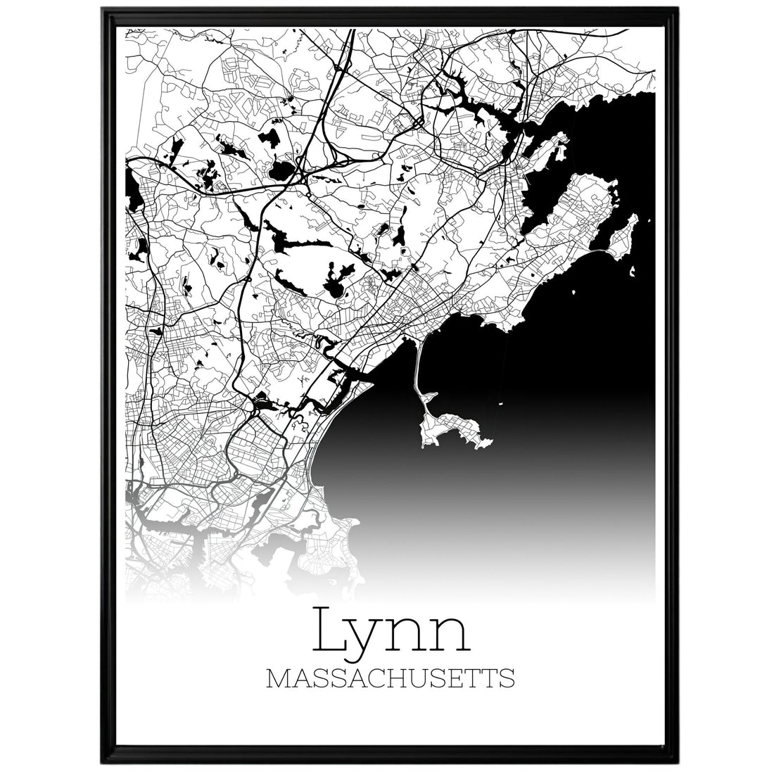 Lynn Massachusetts City Map Poster - GroovyGrove