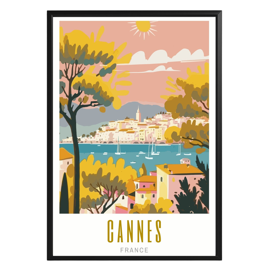 Cannes France Poster - GroovyGrove