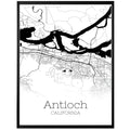 Antioch California City Map Poster - GroovyGrove