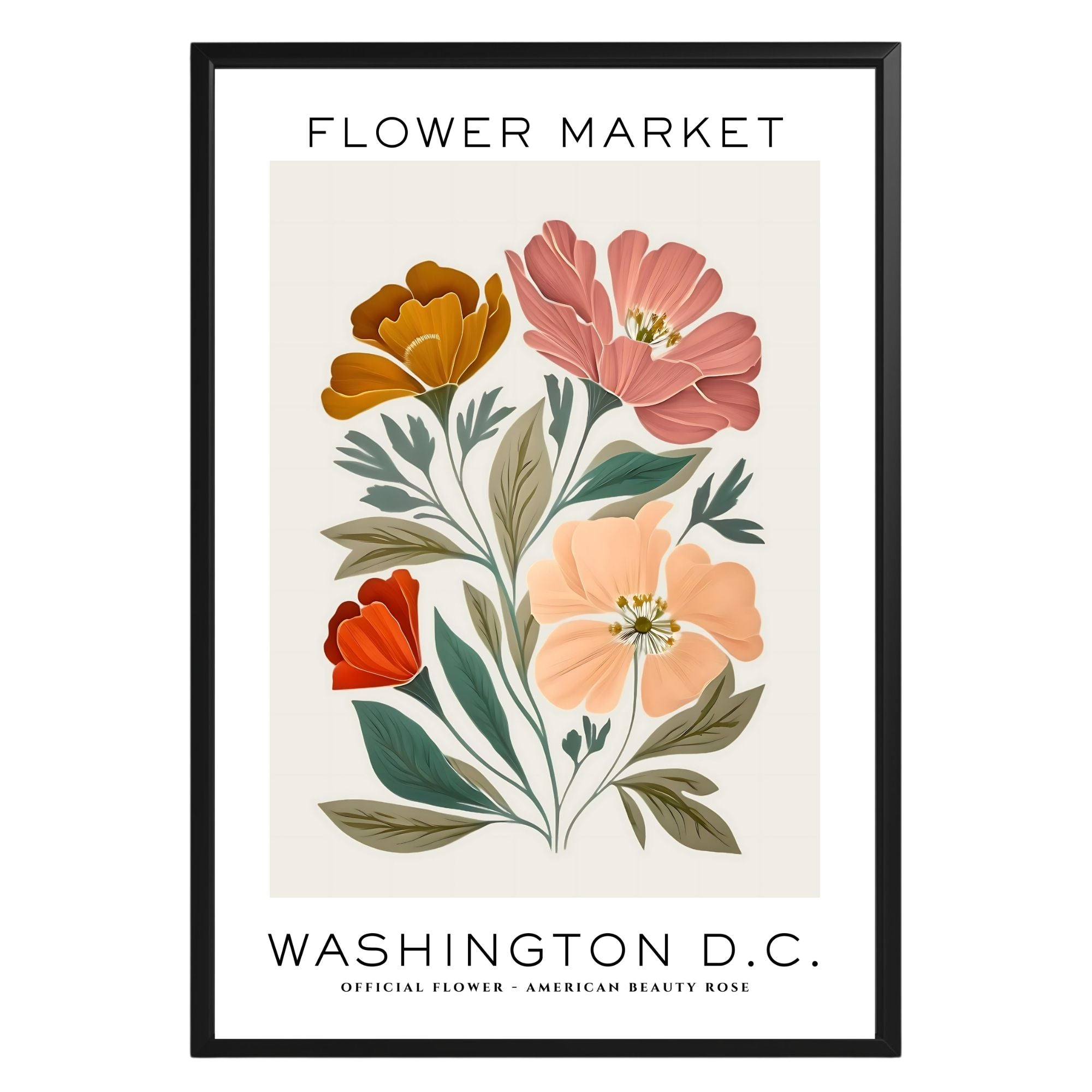 Washington D.C Flower Market Poster - GroovyGrove