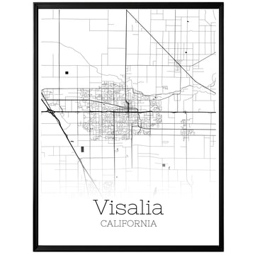 Visalia California City Map Poster - GroovyGrove