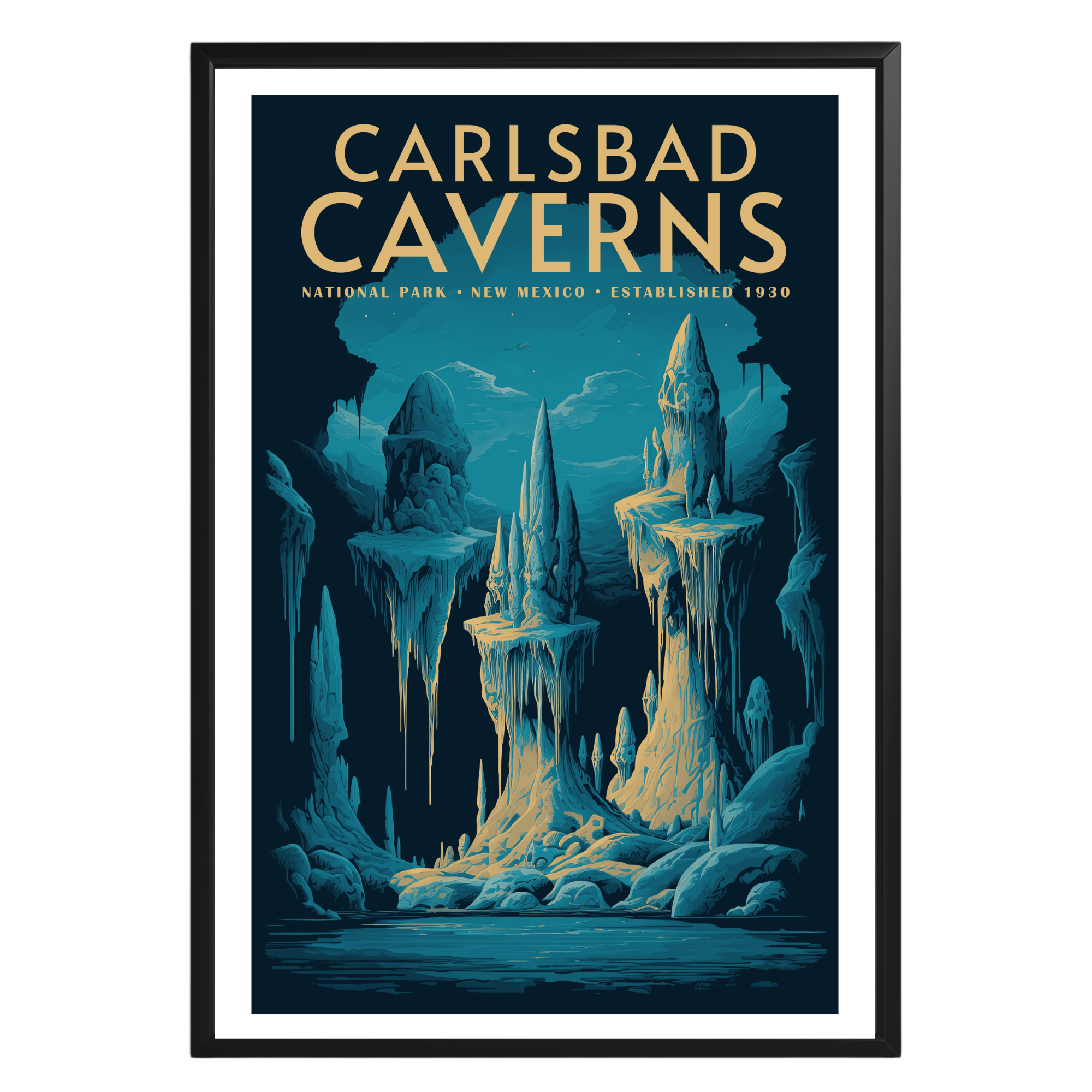 Carlsbad Caverns National Park Vintage Poster - GroovyGrove