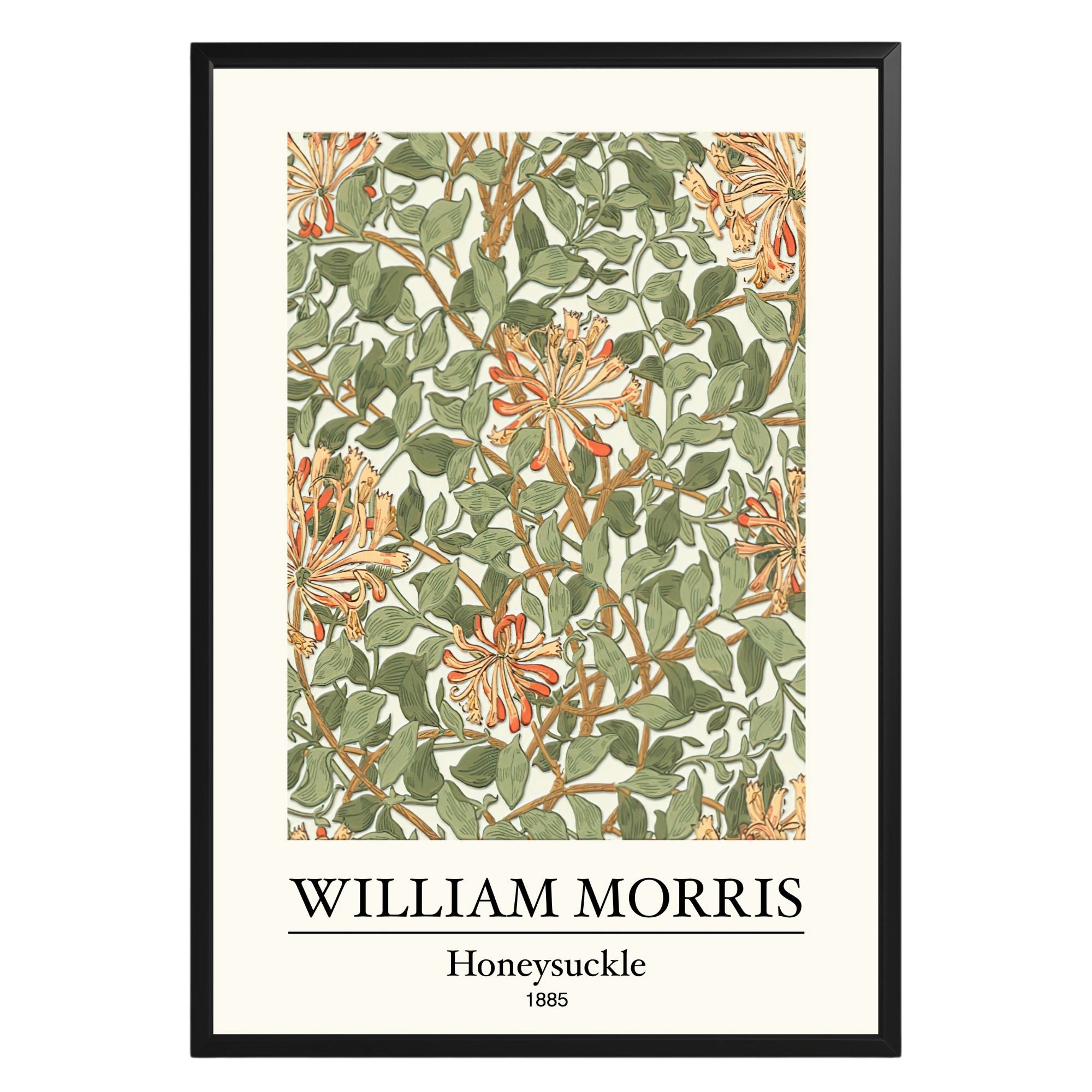 Honeysuckle 1885 William Morris Poster - GroovyGrove