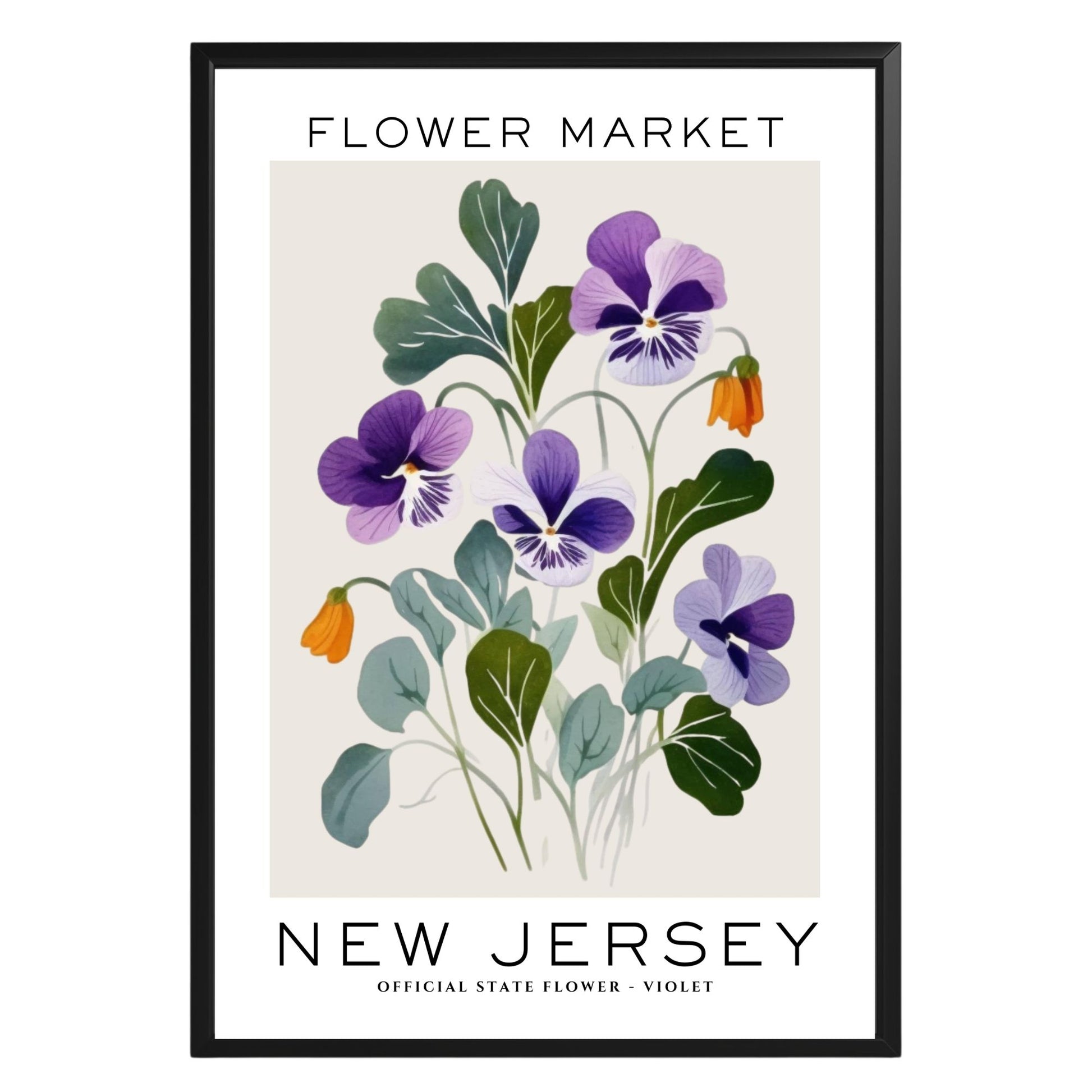 New Jersey Flower Market Poster - GroovyGrove