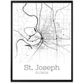 St. Joseph Missouri City Map Poster - GroovyGrove