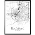 Rockford Illinois City Map Poster - GroovyGrove