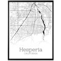 Hesperia California City Map Poster - GroovyGrove