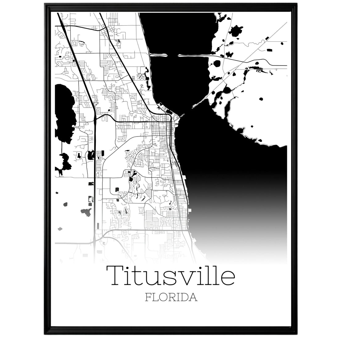 Titusville Florida City Map Poster - GroovyGrove