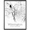 Wilmington North Carolina City Map Poster - GroovyGrove