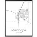 Maricopa Arizona City Map Poster - GroovyGrove