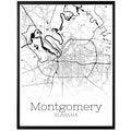 Montgomery Alabama City Map Poster - GroovyGrove