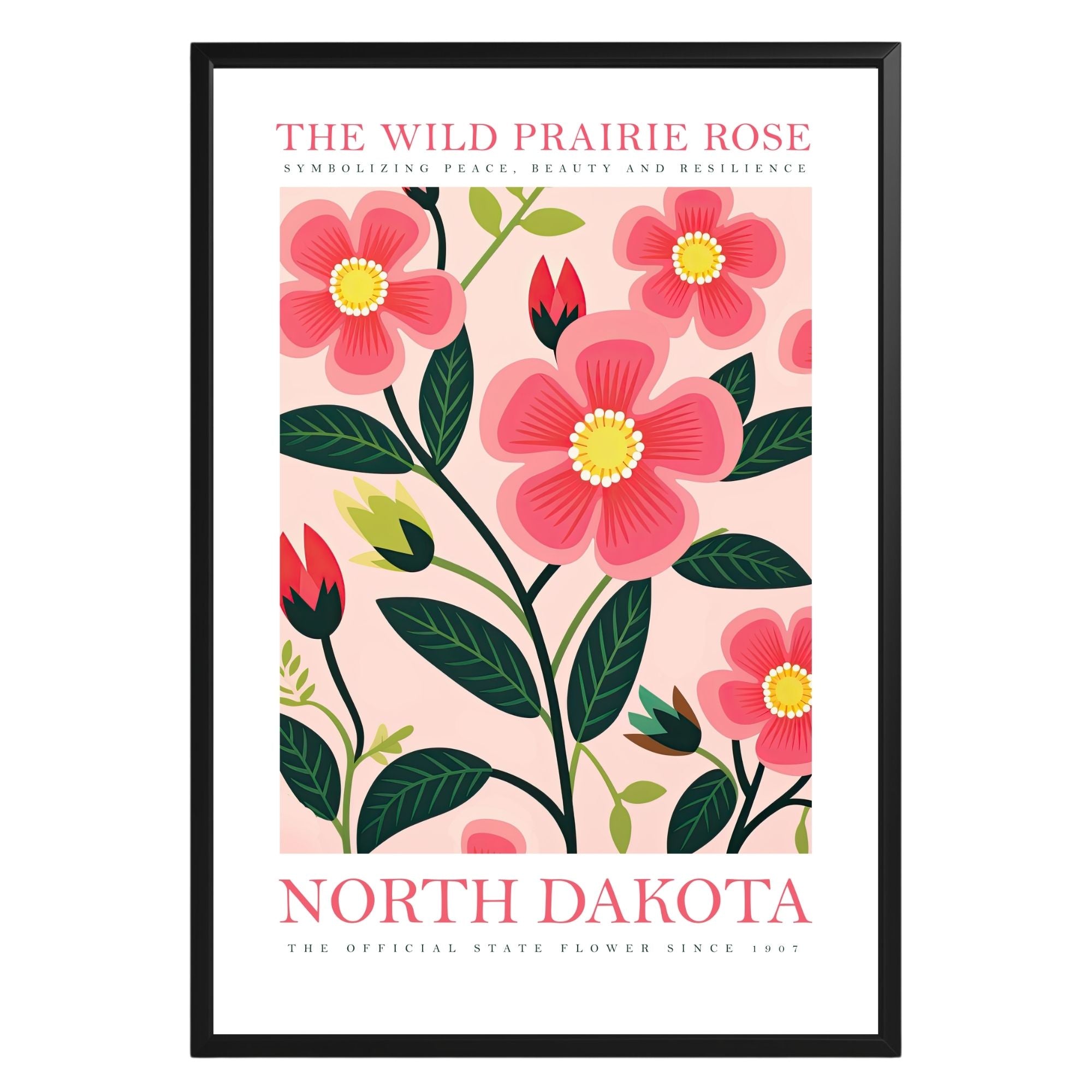 North Dakota State Flower Poster - GroovyGrove