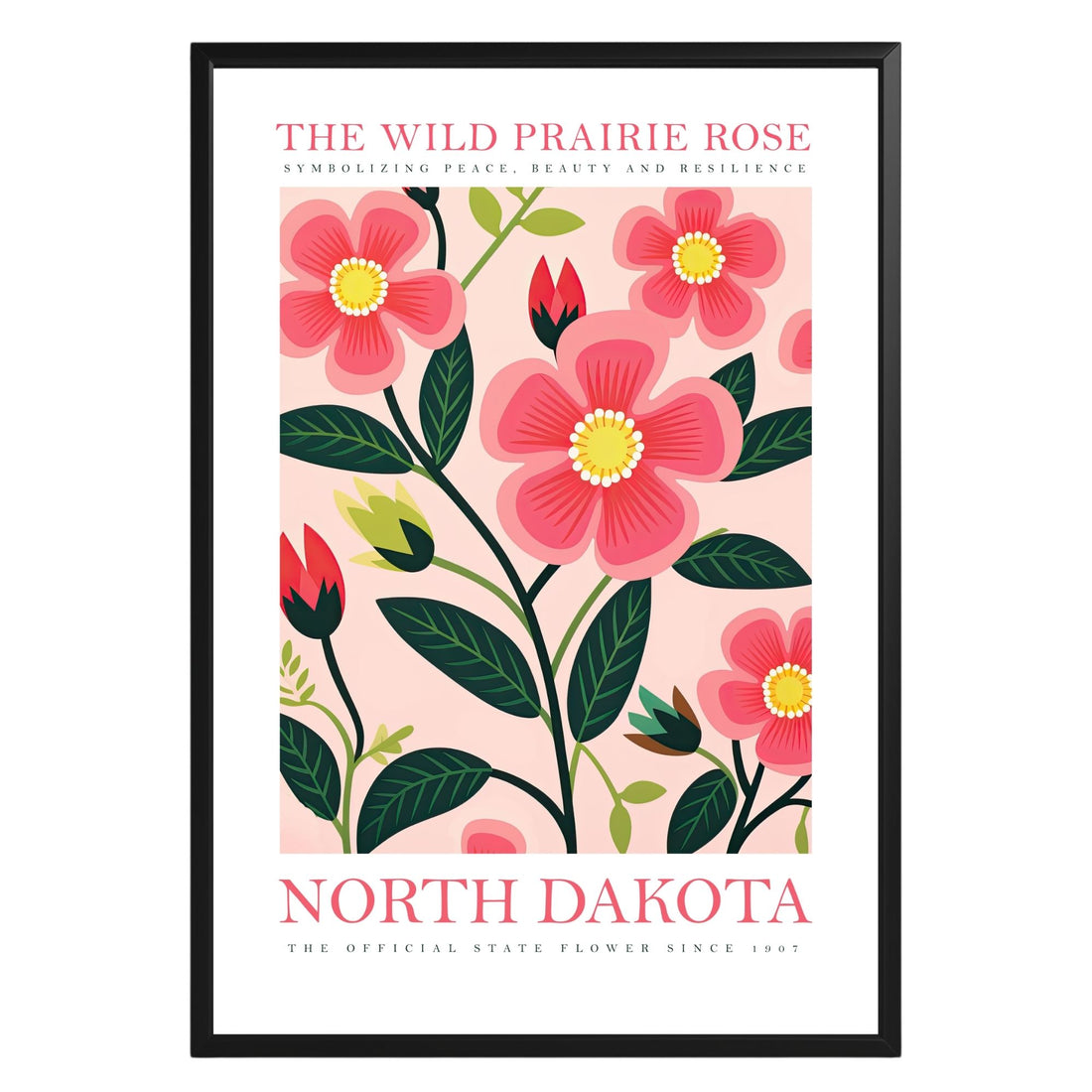 North Dakota State Flower Poster - GroovyGrove