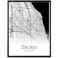 Skokie Illinois City Map Poster - GroovyGrove