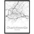 Charlottesville Virginia City Map Poster - GroovyGrove