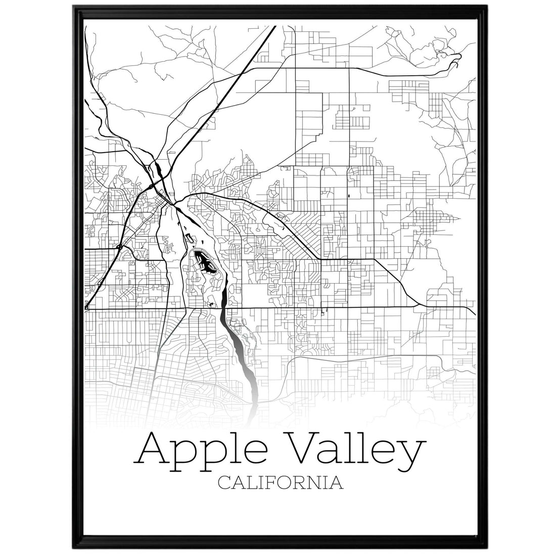 Apple Valley California City Map Poster - GroovyGrove