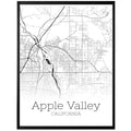 Apple Valley California City Map Poster - GroovyGrove