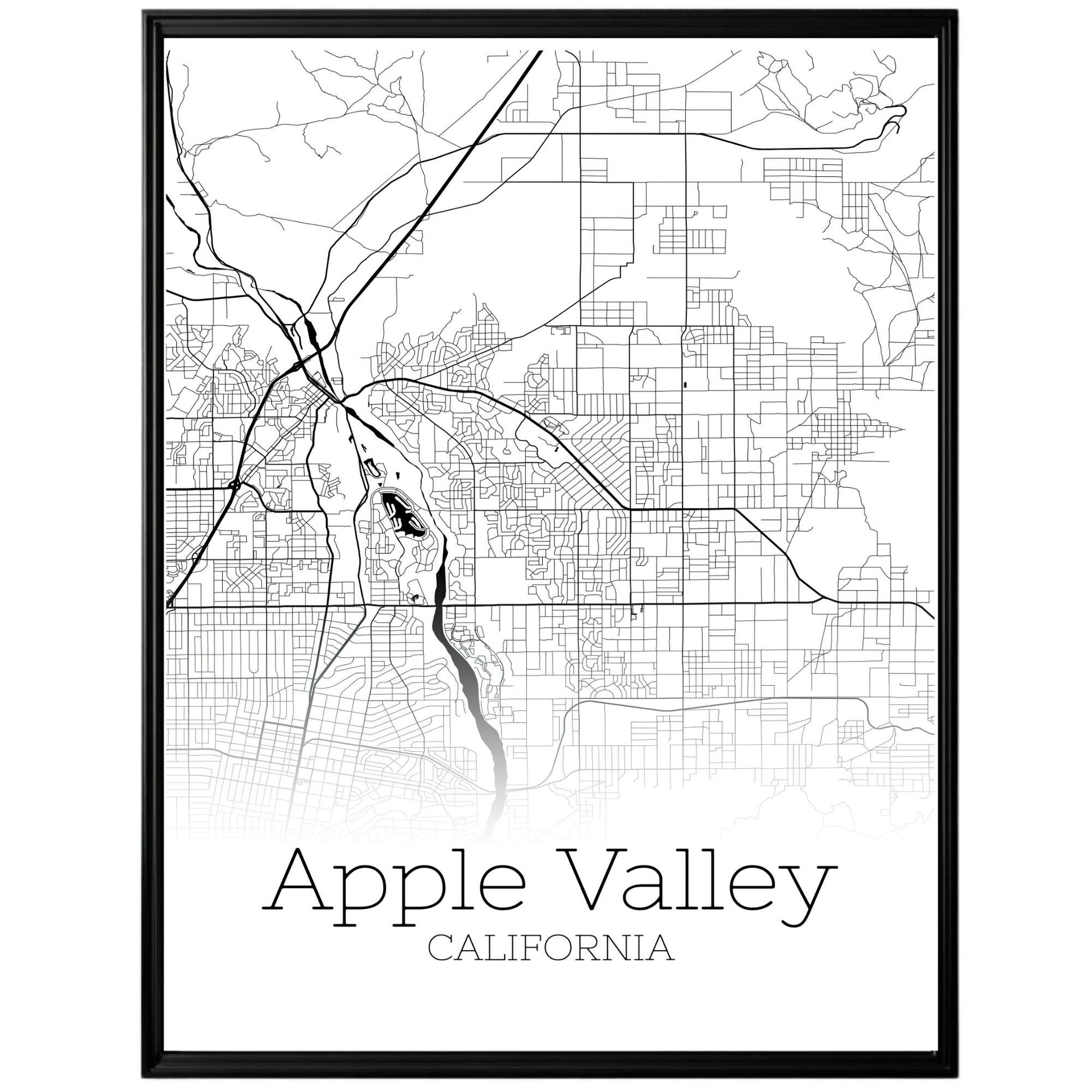 Apple Valley California City Map Poster - GroovyGrove