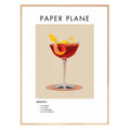 Paper Plane Retro Cocktail Poster - GroovyGrove