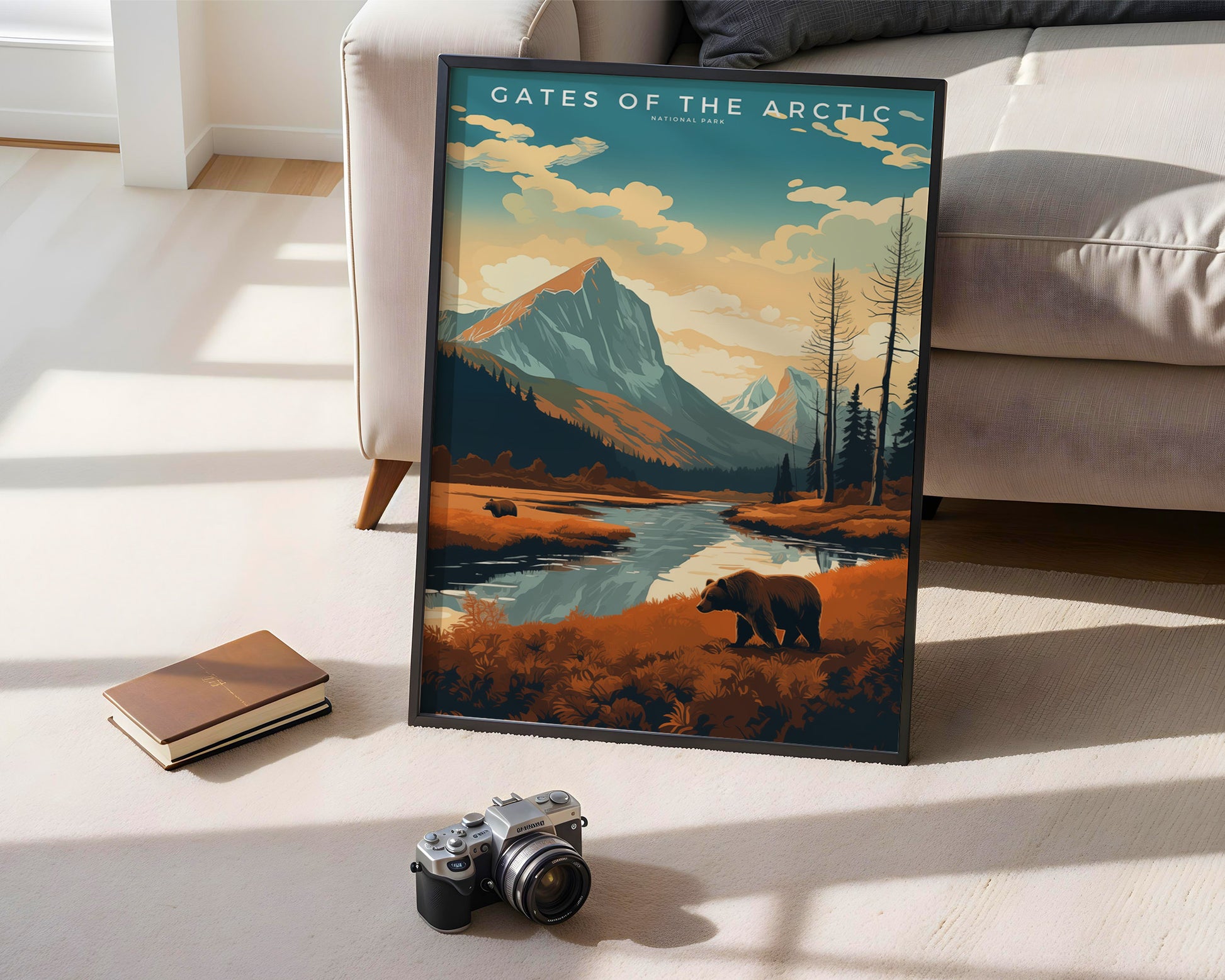 Gates of the Arctic National Park Retro Poster - GroovyGrove