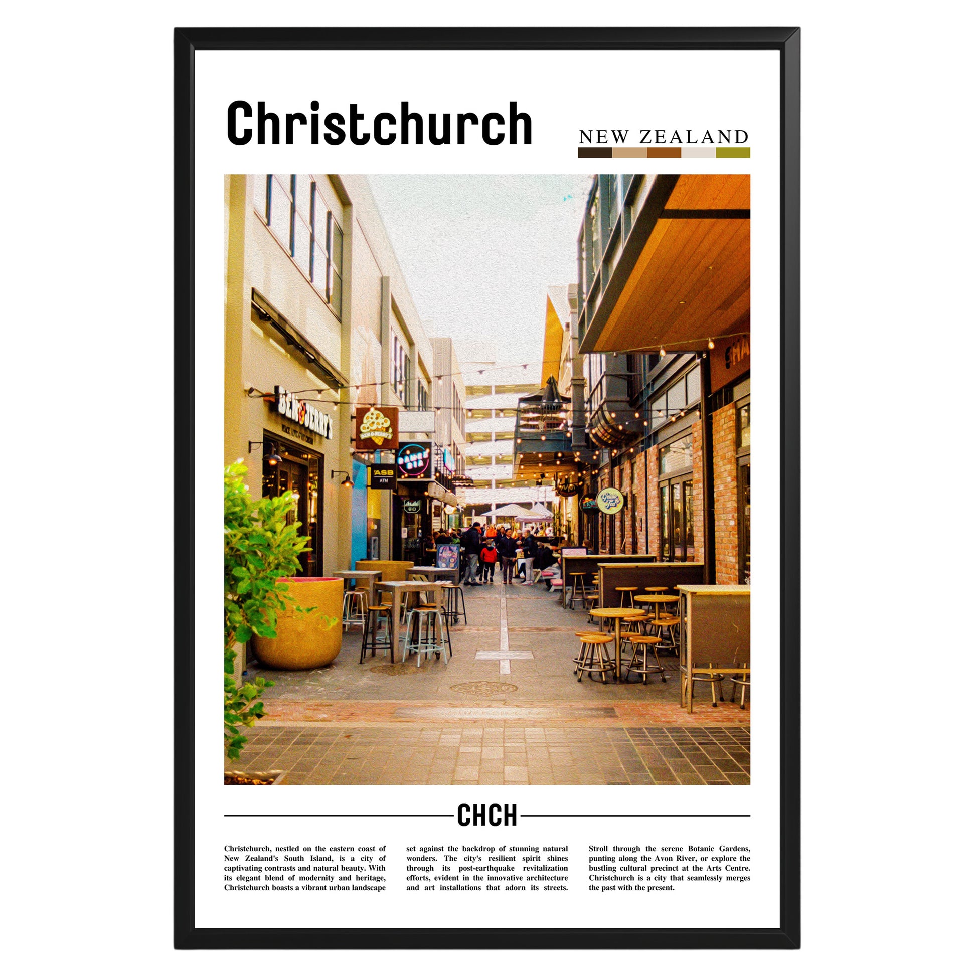 Christchurch New Zealand Photographic Poster